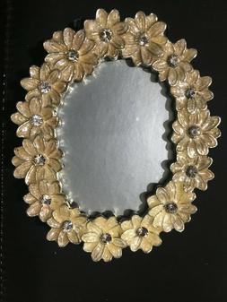 mini portafoto con strass ovale metallo