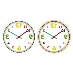 Non Ticchettio Bambini Bambini Educational Orologio Da Paret