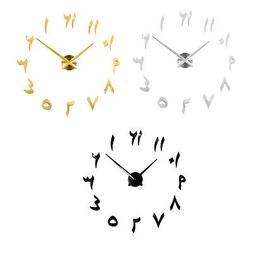 Orologio da parete 3D con specchio senza cornice Numero ades