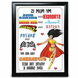 Personalizzato Festa Della Mamma Regali Femmina Supereroi Mu