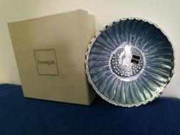 Argenesi Piatto Girasole Argento E Vetro Azzurro