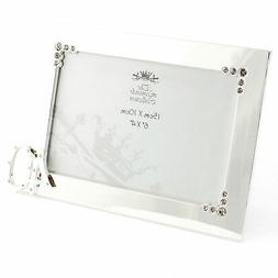 Placcato Argento 6x4 Compleanno Foto Telaio Con Numero Attac