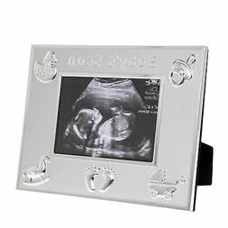 Placcato Argento Del Neonato Scansione Foto Telaio Con Goffr
