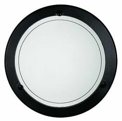 Plafoniera dalla forma tonda con cornice in metallo nero 60 