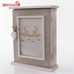 PORTACHIAVI a parete muro con anta PORTAFOTO Legno cuore 21x
