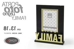 PORTAFOTO 13*18 cm CORNICE FAMIGLIA ORO NERO LEGNO MODERNO C
