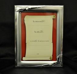 PORTAFOTO CORNICE ARGENTO 925 CON PERGAMENA LAUREA TOCCO IDE