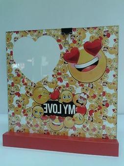 PORTAFOTO cornice da tavolo 21x20 smile cuori e dedica "MY L