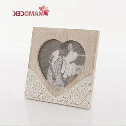 PORTAFOTO CORNICE Legno intarsiato Cuore 15x15 bomboniera ma