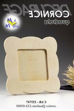 PORTAFOTO CORNICE QUADRATA H16*16 CM DECOUPAGE LEGNO DA DECO