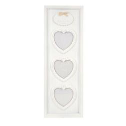 PORTAFOTO DA MURO BIANCO SHABBY CHIC MULTIPLO 3 FOTO DECORO 