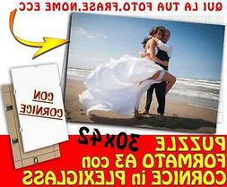 Puzzle A3 30x42 con Cornice a giorno personalizzato con foto