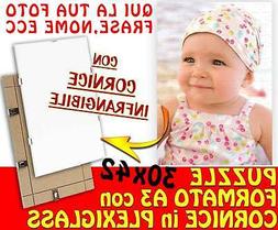 Puzzle A3 30x42 con Cornice a giorno personalizzato con foto