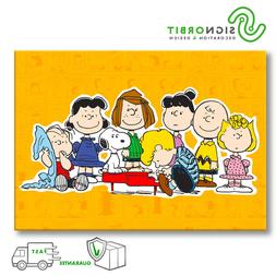 Quadro Canvas con telaio in legno Fumetti Peanuts - Charlie 