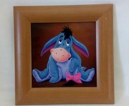 Quadro cm 23x23 quadretto cameretta bambini asinello cartoni