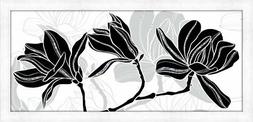Quadro con cornice shabby Boston white 65X135 cm PETALI BLAC