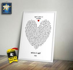 QUADRO CORNICE PANNELLO POSTER Personalizzato SAN VALENTINO 