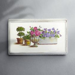quadro su legno con cornice provenzale shabby