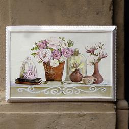 Quadro su Legno con Cornice Provenzale Shabby Chic Coccole C
