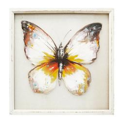 LORENZONGIFT - QUADRO SU TELA MOTIVO FARFALLA CON CORNICE PA