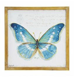 QUADRO TELA CORNICE DA PARETE FARFALLA 44X44 ARREDO CLASSICO