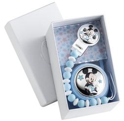 SET SCATOLA SPILLA E P/CIUCCIO MICKIE BAMBINO IN ARGENTO VAL