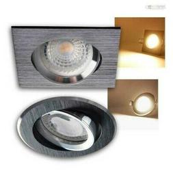 Soffitto-Faretti Nero/Antracite, Alu-Spazzolato Tondo/Angola