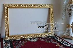 Specchiera cornice barocco classica traforata su misura legn