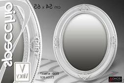 specchiera specchio 65 54 ovale con cornice