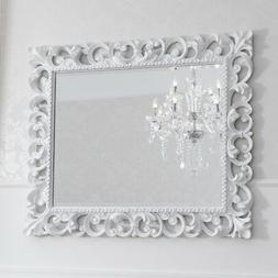 Specchiera Zaafira stile Barocco cornice traforata bianco la