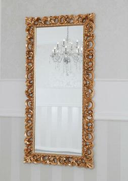 Specchiera Zaafira stile Barocco cornice traforata foglia or