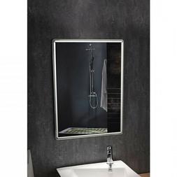 Specchio Bagno 80x60x2 cm Accessorio con cornice cromata Kar