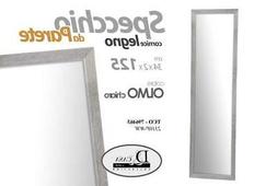 SPECCHIO CON CORNICE IN LEGNO COLORE OLMO CHIARO DA PARETE 3