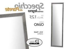 SPECCHIO CON CORNICE IN LEGNO COLORE OLMO DA PARETE 34*2*125