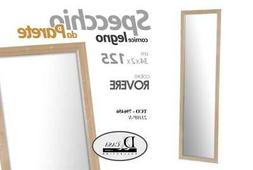 SPECCHIO CON CORNICE IN LEGNO COLORE ROVERE DA PARETE 34*2*1
