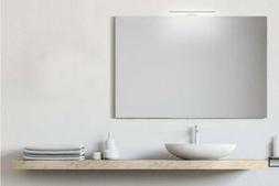 Specchio con lampada 45 cm rettangolare senza cornice da 100