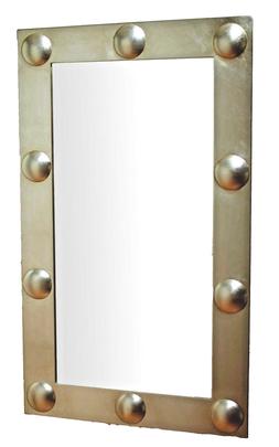 Specchio da parete artdeco vintage 65x109 foglia argento cor