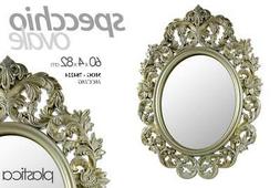 SPECCHIO OVALE CORNICE IN PLASTICA DECORATA 60*4*82 CM SHABB