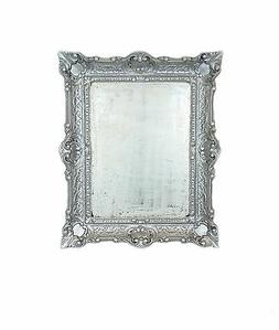 SPECCHIO SPECCHIERA ARGENTATO CORNICE STILE BAROCCO FINTO VI