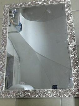 specchio specchiera  bellissima cornice legno argento chiocc
