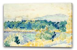 Tela/Cornice Henri-Edmond Cross - Paesaggio mediterraneo con