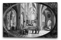 Tela/Cornice Pieter Neeffs the Elder - Interno di una chiesa