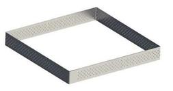  De Buyer - Cornice per torta quadrato perforato, bordo drit