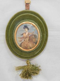 Vintage Italy da Parete Miniatura Velluto Cornice Bambino Su