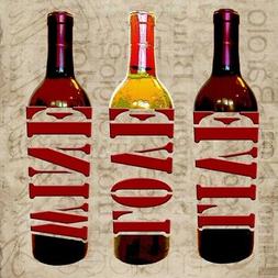 Wolk-STAMPA-ARTISTICA-Cucina-Live-Love-Vino-su-Carta-Tela-Ca